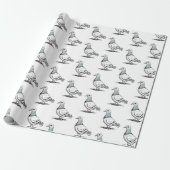 Modernes Design-Muster für Pigeon Geschenkpapier (Ungerollt)