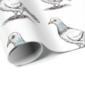 Modernes Design-Muster für Pigeon Geschenkpapier (Rolleneckpunkt)