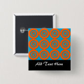 Modernes Design Orange Blue Circles Button (Vorne & Hinten)