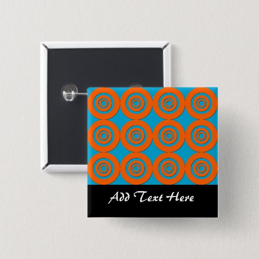 Modernes Design Orange Blue Circles Button (Vorne & Hinten)