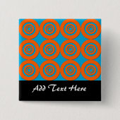 Modernes Design Orange Blue Circles Button (Vorderseite)