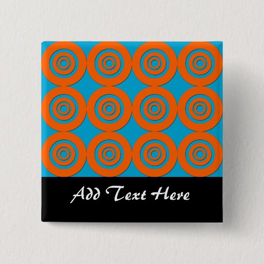 Modernes Design Orange Blue Circles Button (Vorderseite)