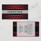 Modernes Design Polka Dot Pattern Visitenkarte (Vorne/Hinten)