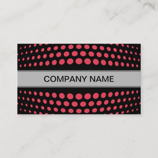 Modernes Design Polka Dot Pattern Visitenkarte (Vorderseite)