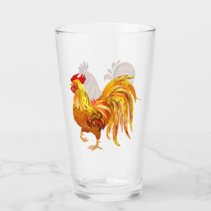 Modernes Design-Rooster-Hühnerglas Glas