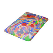 Modernes Design Rot Gelb Rosa Gold Badematte (Schrägansicht)