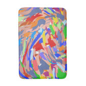 Modernes Design Rot Gelb Rosa Gold Badematte (Vorderseite Vertikal)