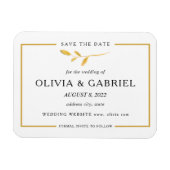 Modernes Design Save the Date. Elegante Hochzeit Magnet (Horizontal)