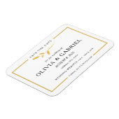 Modernes Design Save the Date. Elegante Hochzeit Magnet (Linke Seite)