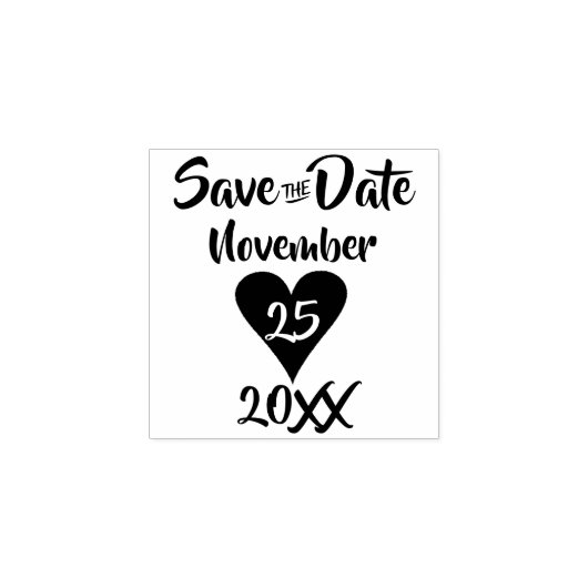 Modernes Design Save the Date Gummistempel (Prägung)