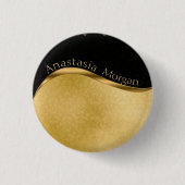 Modernes Design, Schwarz und Gold Button (Vorderseite)