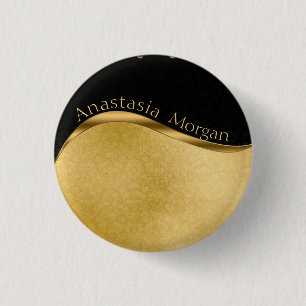 Modernes Design, Schwarz und Gold Button