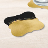 Modernes Design, Schwarz und Gold Untersetzer (angewinkelt)