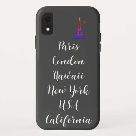 Modernes Design Schwarz-weiß Case-Mate iPhone Hülle (Rückseite)