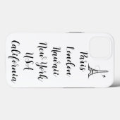 Modernes Design Schwarz-weiß Case-Mate iPhone Hülle (Rückseite (Horizontal))