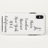 Modernes Design Schwarz-weiß Case-Mate iPhone Hülle (Rückseite (Horizontal))