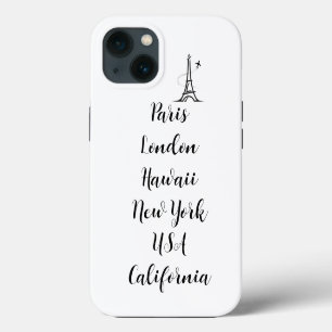 Modernes Design Schwarz-weiß iPhone 13 Hülle
