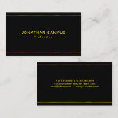 Modernes Design Schwarze Gold Template ausgefeilt Visitenkarte (Vorne/Hinten)