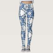 Modernes Design Shobori Blaue Gefärbte Krawatte Mu Leggings (Vorderseite)