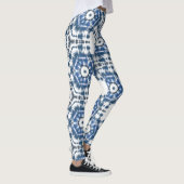 Modernes Design Shobori Blaue Gefärbte Krawatte Mu Leggings (Rechts)