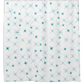 Modernes Design Sternexplosion in elegantem Blau Duschvorhang (Vorderseite)