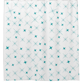 Modernes Design Sternexplosion in elegantem Blau Duschvorhang