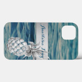 Modernes Design, Strand, See, Ananas Case-Mate iPhone Hülle (Rückseite (Horizontal))