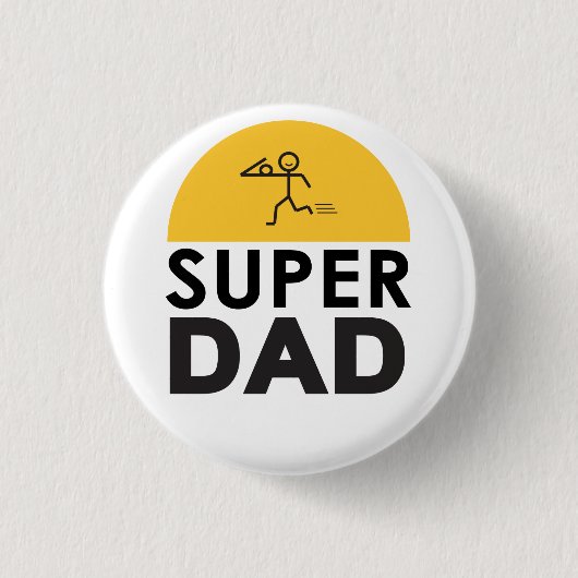 Modernes Design "SUPER VATER" Button (Vorderseite)