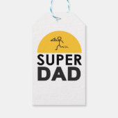 Modernes Design "SUPER VATER" Geschenkanhänger (Rückseite)