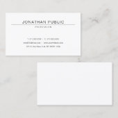 Modernes Design Trendy Sleek Schlicht Visitenkarte (Vorne/Hinten)