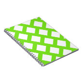 Modernes Design von Funky Apple Green & White Rhom Notizblock (Rechte Seite)