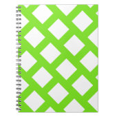 Modernes Design von Funky Apple Green & White Rhom Notizblock (Vorderseite)