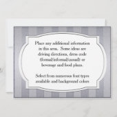Modernes Design Wave and Stripes Silver Einladung (Rückseite)