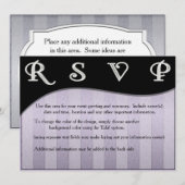 Modernes Design Wave and Stripes Silver Einladung (Vorne/Hinten)