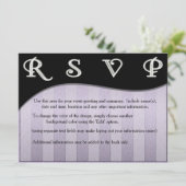 Modernes Design Wave and Stripes Silver Einladung (Stehend Vorderseite)