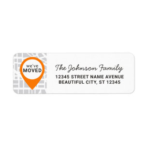 Modernes Design Wir haben Map Button Neue Adresse