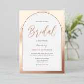 Modernes Designer Rose Gold Foil Arch Brautparty Folieneinladung