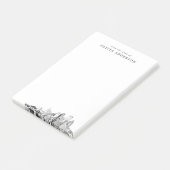 Modernes Detroit Berufliches Geschenk Personalisie Post-it Klebezettel (angewinkelt)