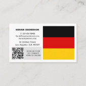 Modernes Deutschland, Visitenkarte, QR-Code für de Visitenkarte (Rückseite)