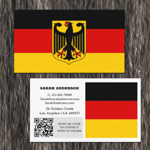 Modernes Deutschland, Visitenkarte, QR-Code für de Visitenkarte