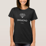 Modernes Diamant-Logo Schwarzweiss T-Shirt<br><div class="desc">Modernes Diamant-Logo-Schwarzweiss-T - Shirt-Entwurf (die Shirt-Farbe ist veränderbar). Für weitere Kundenbezogenheit können Sie anklicken "besonders anfertigen es" Knopf,  um zum Entwurfsmodus zu schalten. Alle Textart,  Farben,  Größen kann geändert werden,  um Ihren Bedarf zu passen. Wenn Sie irgendeine Hilfe benötigen,  treten Sie mit mir bitte in Verbindung.</div>