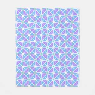 Modernes Diamantenblau lila im Mittelalter Fleecedecke