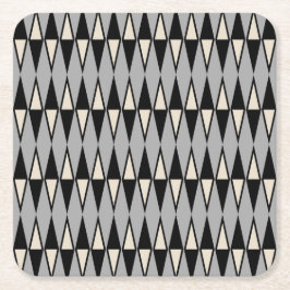 Modernes Diamantenmuster aus dem Mittelalter Rechteckiger Pappuntersetzer