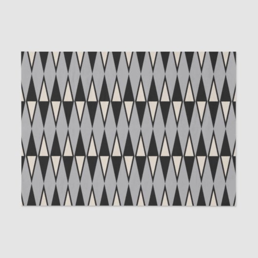 Modernes Diamantenmuster aus dem Mittelalter Seidenpapier (Vorderseite)