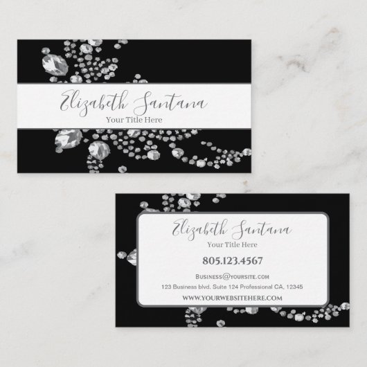 Modernes Diamantenmuster Visitenkarte (Vorne/Hinten)