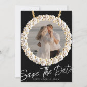 Modernes Diamonds Wedding Foto Save the Date Einladung (Vorderseite)