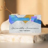 Modernes, Dichroisches Glas Weiße Farbe Visitenkarte