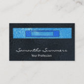 Modernes, dichtes Glas Art Black Blue Visitenkarte (Vorderseite)