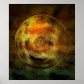 Modernes digitales Abstrakt Spin Print Poster (Vorne)