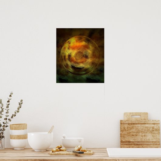 Modernes digitales Abstrakt Spin Print Poster (Küche)